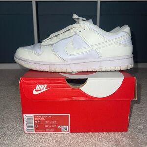 Nike dunk low- white/sail white